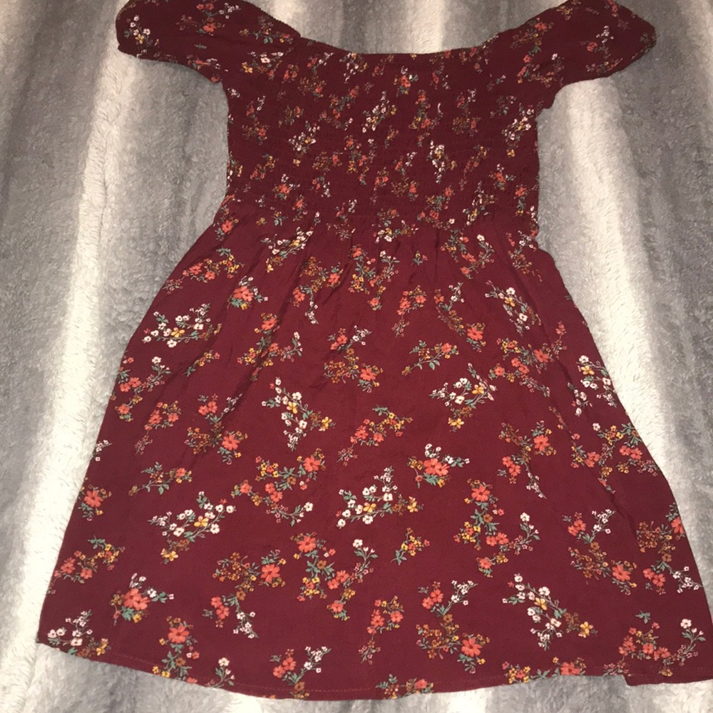 Floral dress off the shoulder